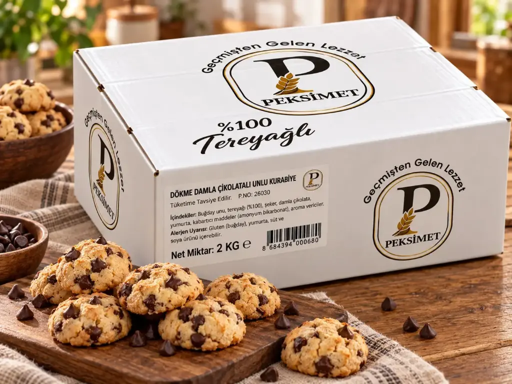 PEKSİMET DÖKME KURABİYE DAMLA ÇİKOLATALI 2 KG