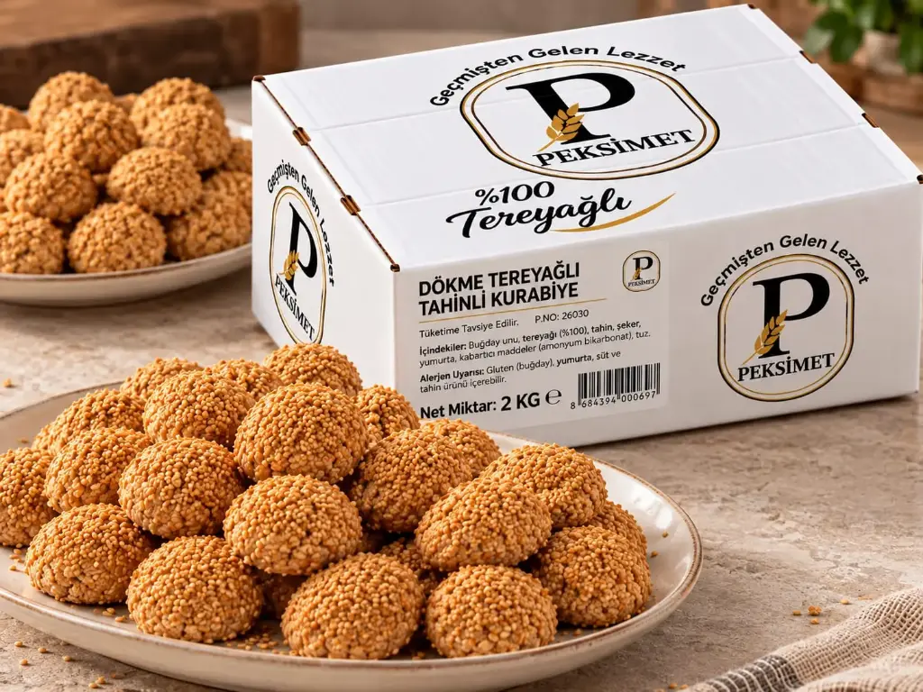 PEKSİMET DÖKME KURABİYE TAHİNLİ 2 KG
