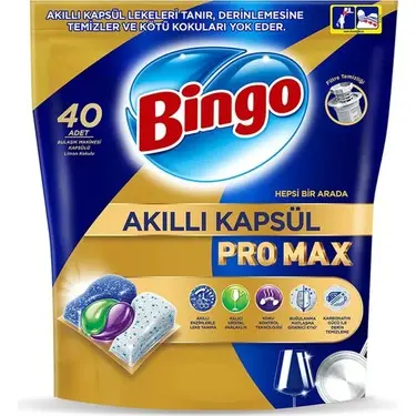 BİNGO AKILLI BULAŞIK  KAPSÜLÜ 40'LI (KOLİ İÇİ 6 ADET)