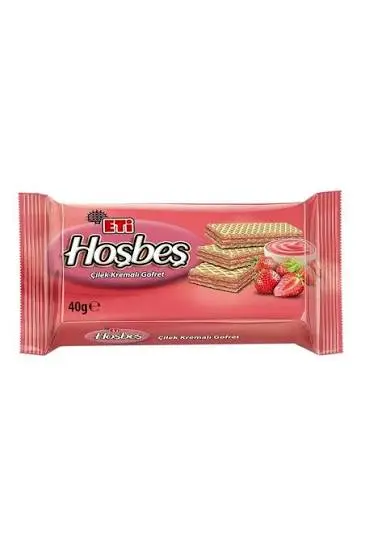 ETİ HOŞBEŞ ÇİLEKLİ KREMALI GOFRET 24*40GR