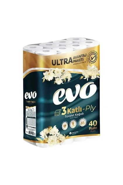 EVO 3 KATLI TUVALET KAĞIDI 40'LI