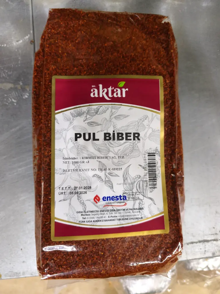 MR AKTAR HALİS PUL BİBER 1 KG