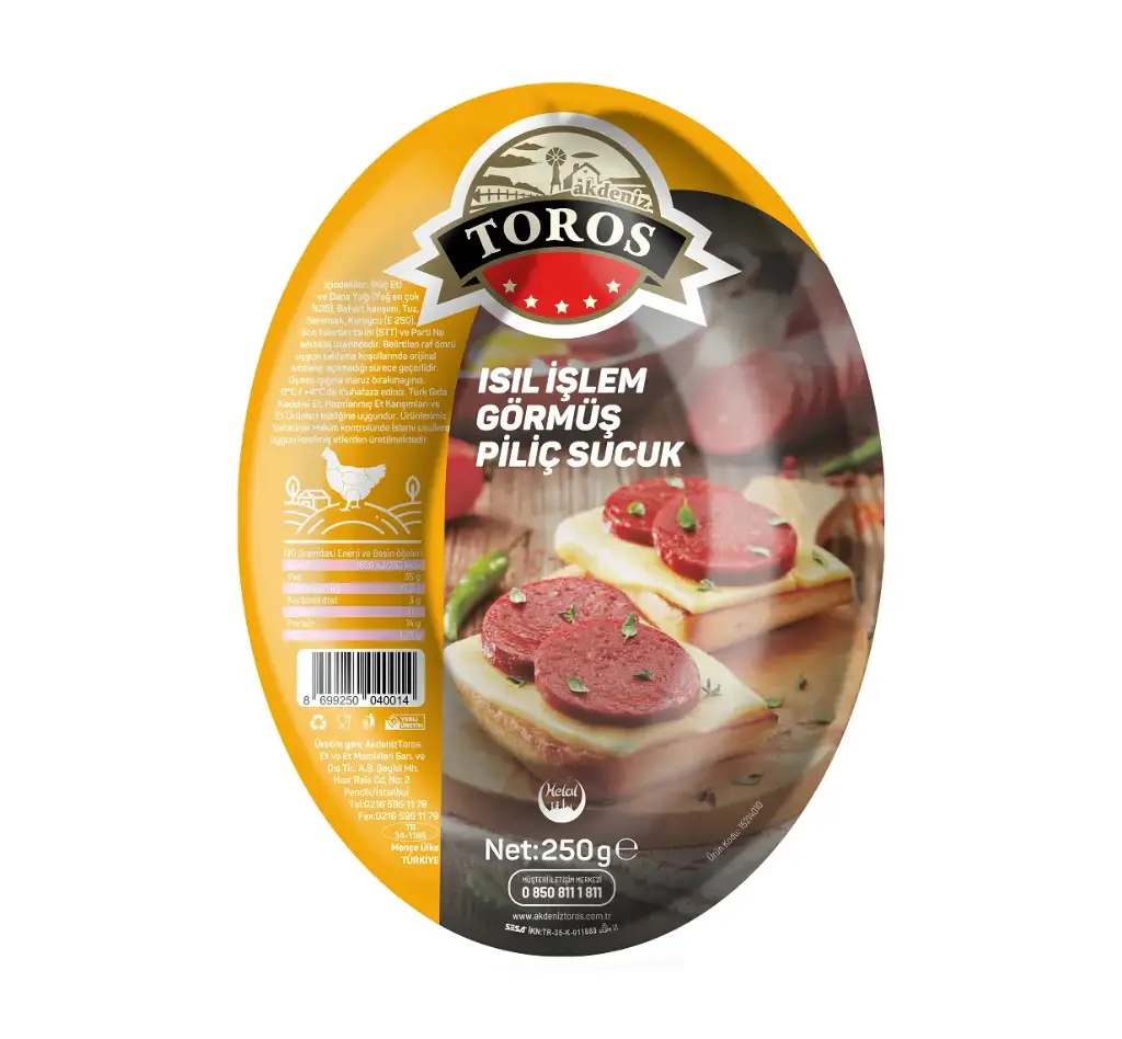 PİLİÇ KANGAL SUCUK 250GR (KOLİ 10 KG)