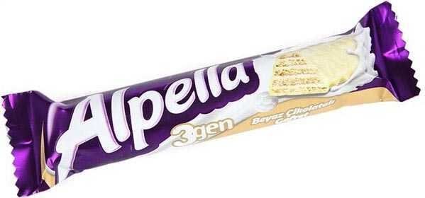 ÜLKER | ALPELLA ÜÇGEN BEYAZ 28GR*24