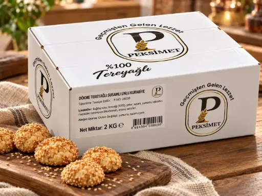 [1448] PEKSİMET DÖKME KURABİYE SUSAMLI UNLU 2 KG