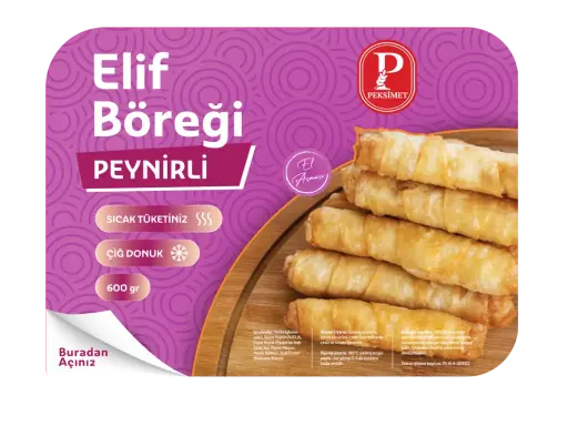 [1471] PEKSİMET ÇİĞ DONUK ELİF BÖREĞİ PEYNİRLİ 600 GR