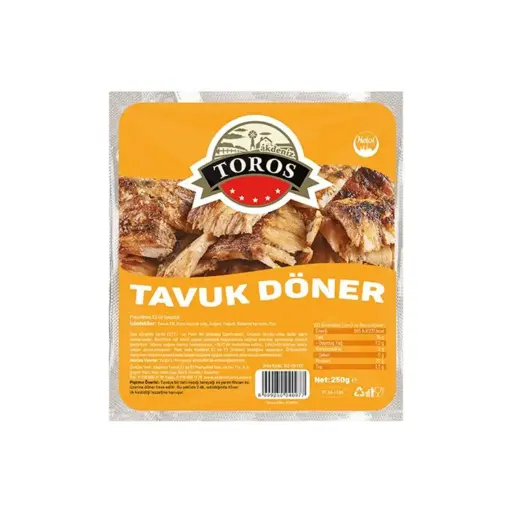 [15209001] PİŞMİŞ TAVUK DÖNER 250 GR (KOLİ 8 KG)